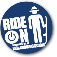 Ride-On ski&snowboard sticker